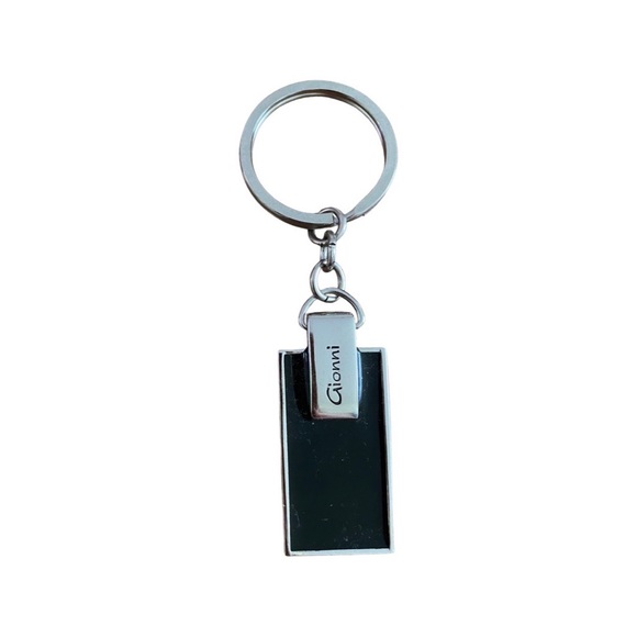 Key Ring Black and Sliver Tone - Picture 5 of 5